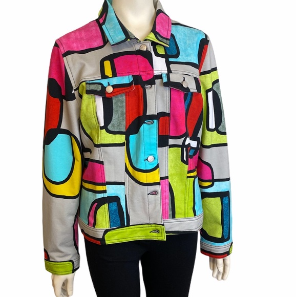 DOLCEZZA Jackets & Blazers - SIMPLY ART x DOLCEZZA Modern Art Jacket XXL NWT